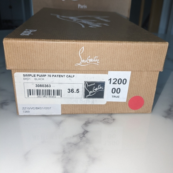 Christian Louboutin Simple Pump 70mm Black Patent Calf - Size 36.5 - Picture 10 of 15